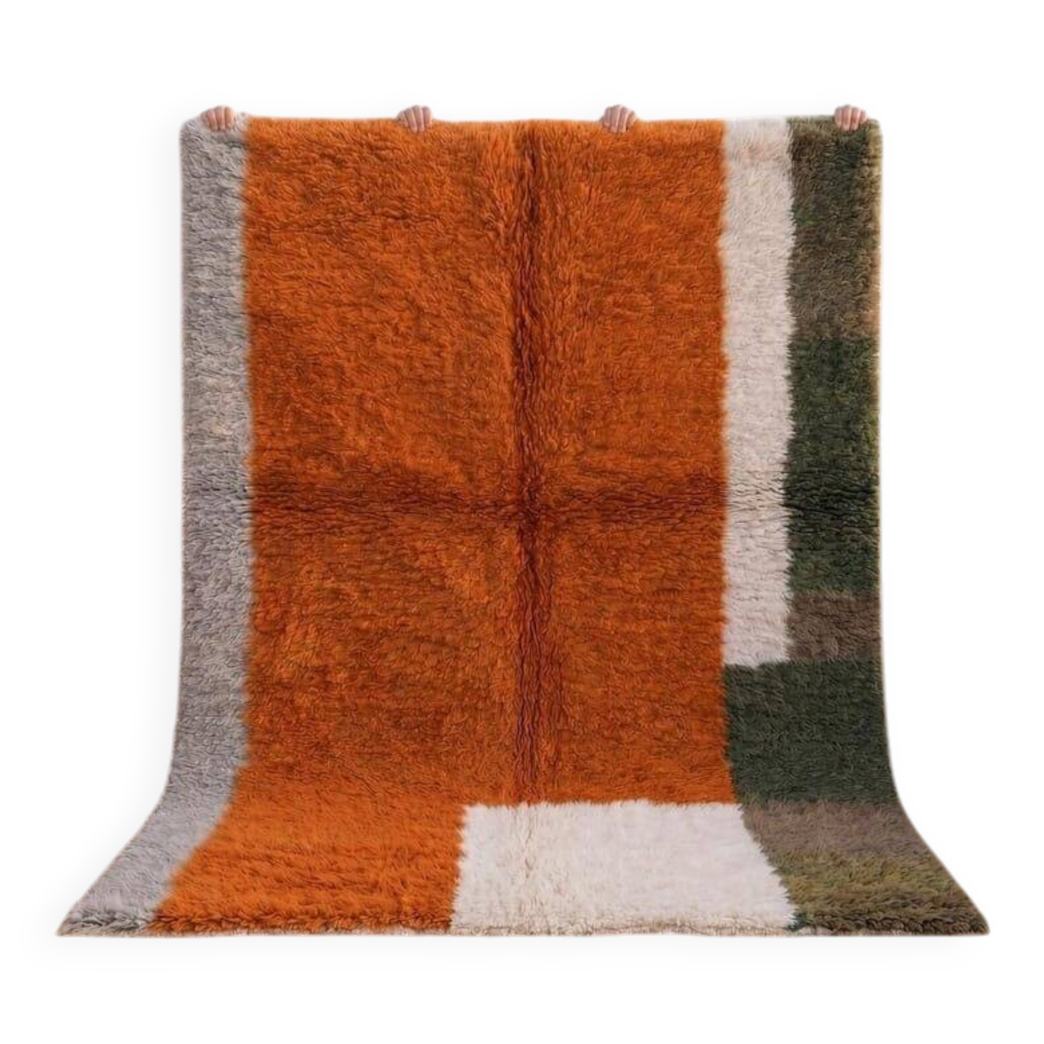 Tapis beni ouraine tissé main artisanale traditionnelle 2/3 m