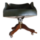 Fauteuil de bureau cuir vert.tournant.