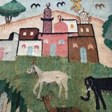 Vintage Egyptian Tapestry Ramsès Wissa Wassef circa 1960