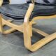Pair of Leather Lounge Chairs by Åke Fribytter for Nelo Kroken 1960s