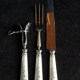 Cutlery set Alfenide Christofle 112 pieces goat's head punch white metal 1900