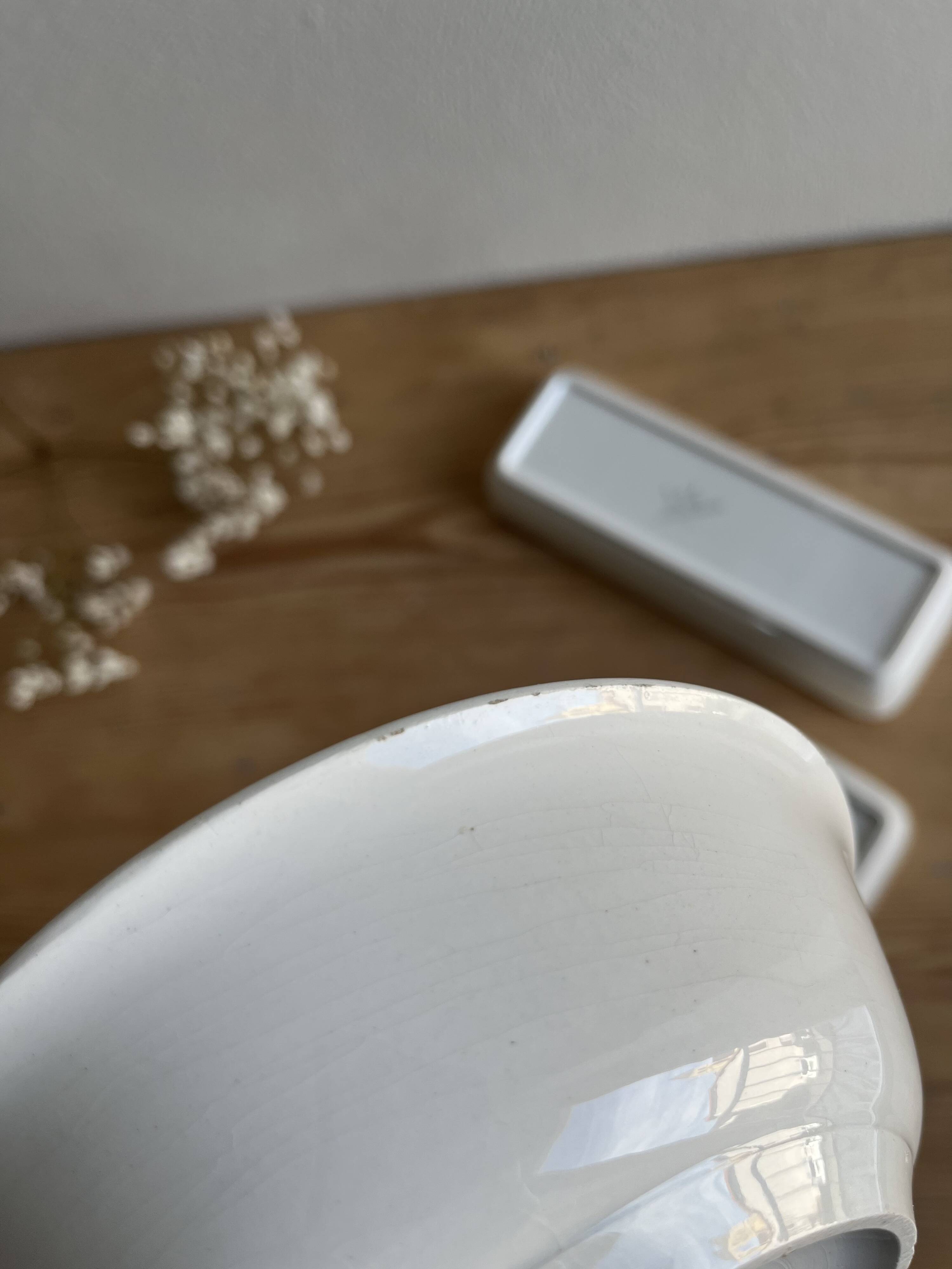 Bathroom set / earthenware soap dish Digoin Sarreguemines