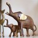 Iron and brass elephants