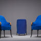 Italian alcantara project Armchairs by Umberto Asnago for Giorgetti/Progetti, 1980s