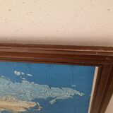 Map of the world Air France vintage Jean Massé 1970