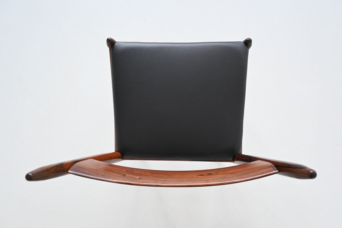 H. Vestervig Eriksen set of nine dining chairs rosewood Tromborg Denmark 1960