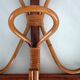 Vintage wall coat rack in bamboo and rattan.