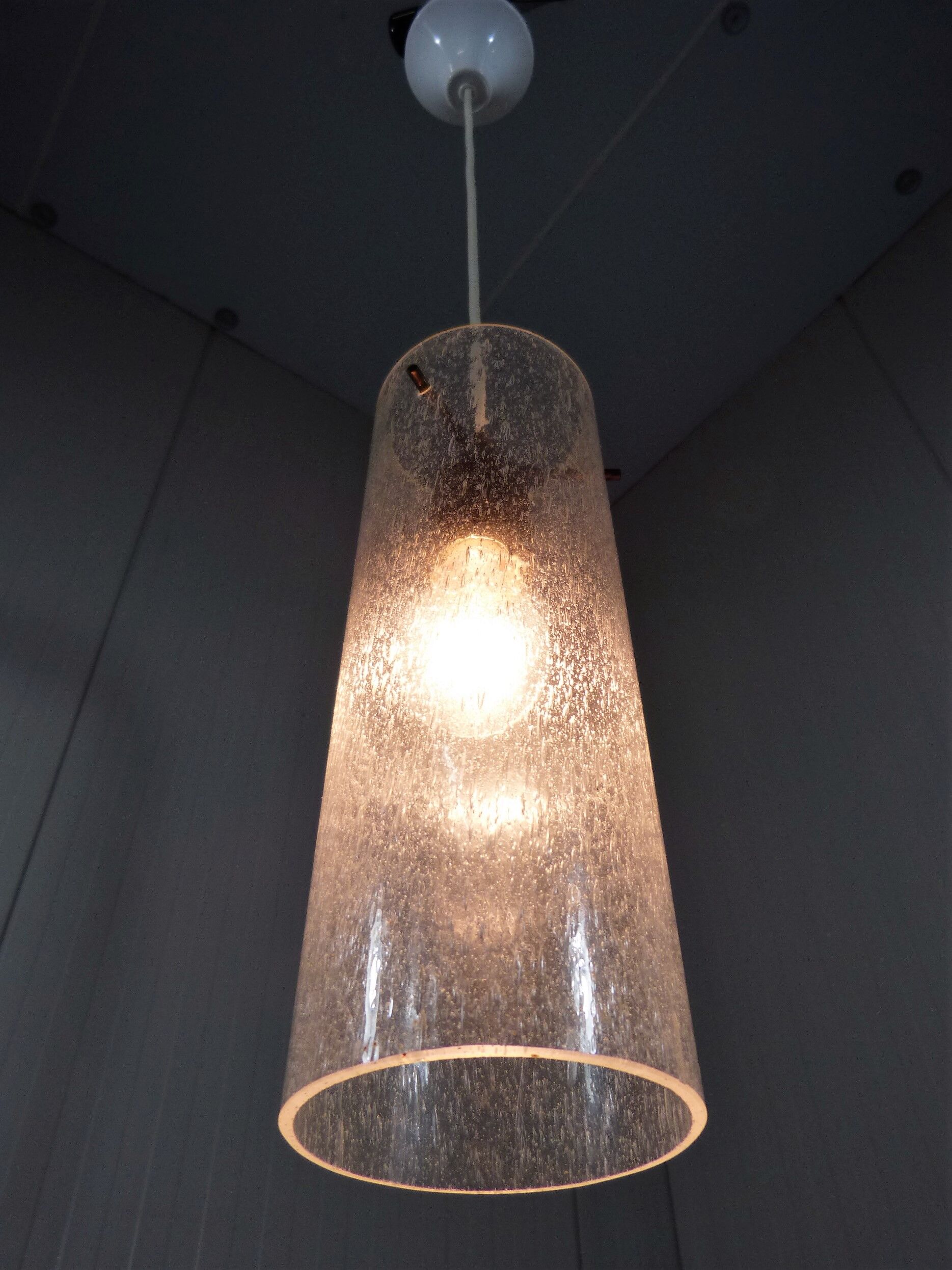 Glass hanging lamp Kaiser Leuchten, 1960’s