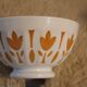 Antique bowl - Yellow foliage pattern - Sarreguemines
