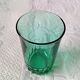 6 verres 12 cl rétro verre vert émeraude france, petits verres vintage