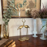 Pair brass birds 31 cm