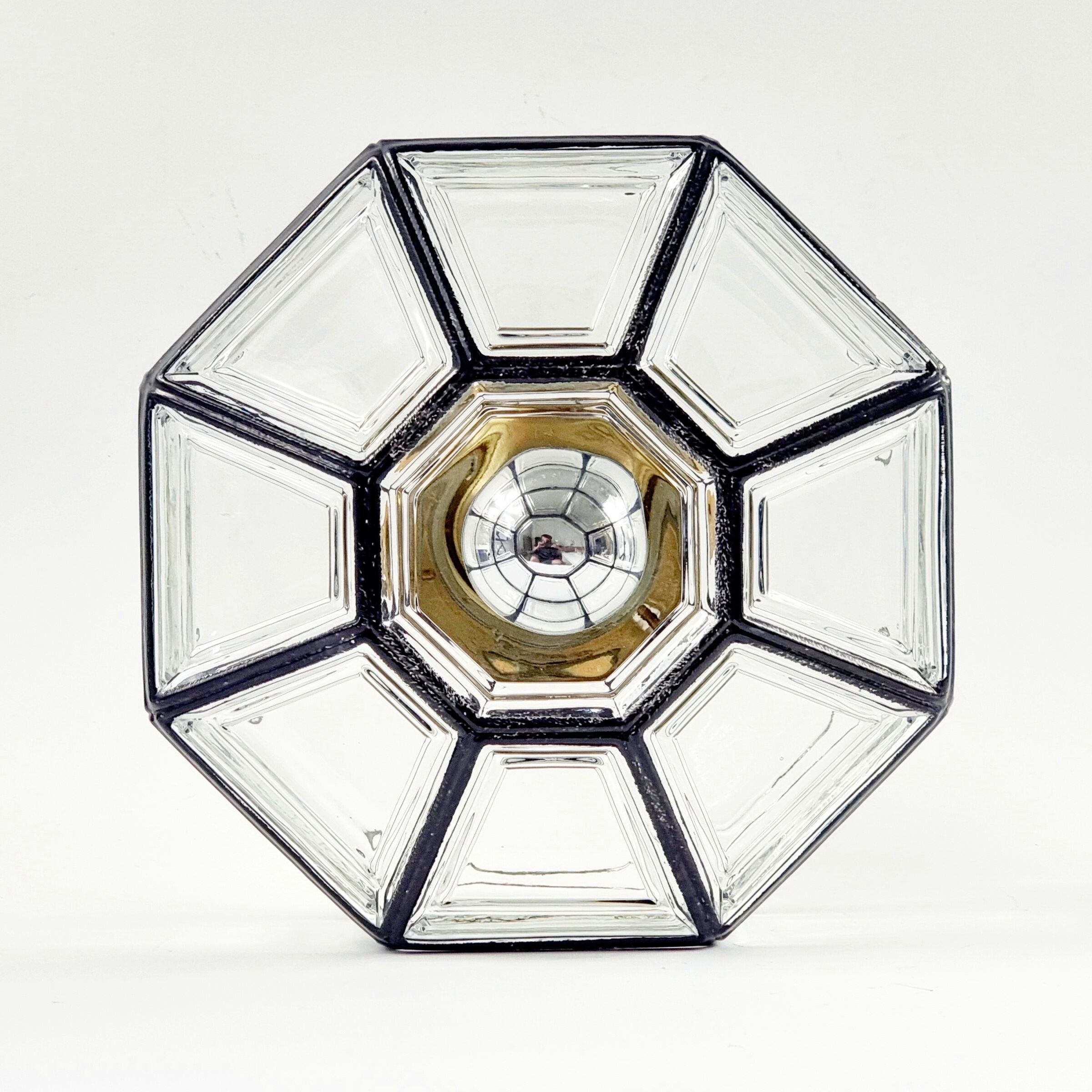 Glass flush mount from Limburg 1960s