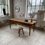 Farmhouse table in oak and walnut 2m