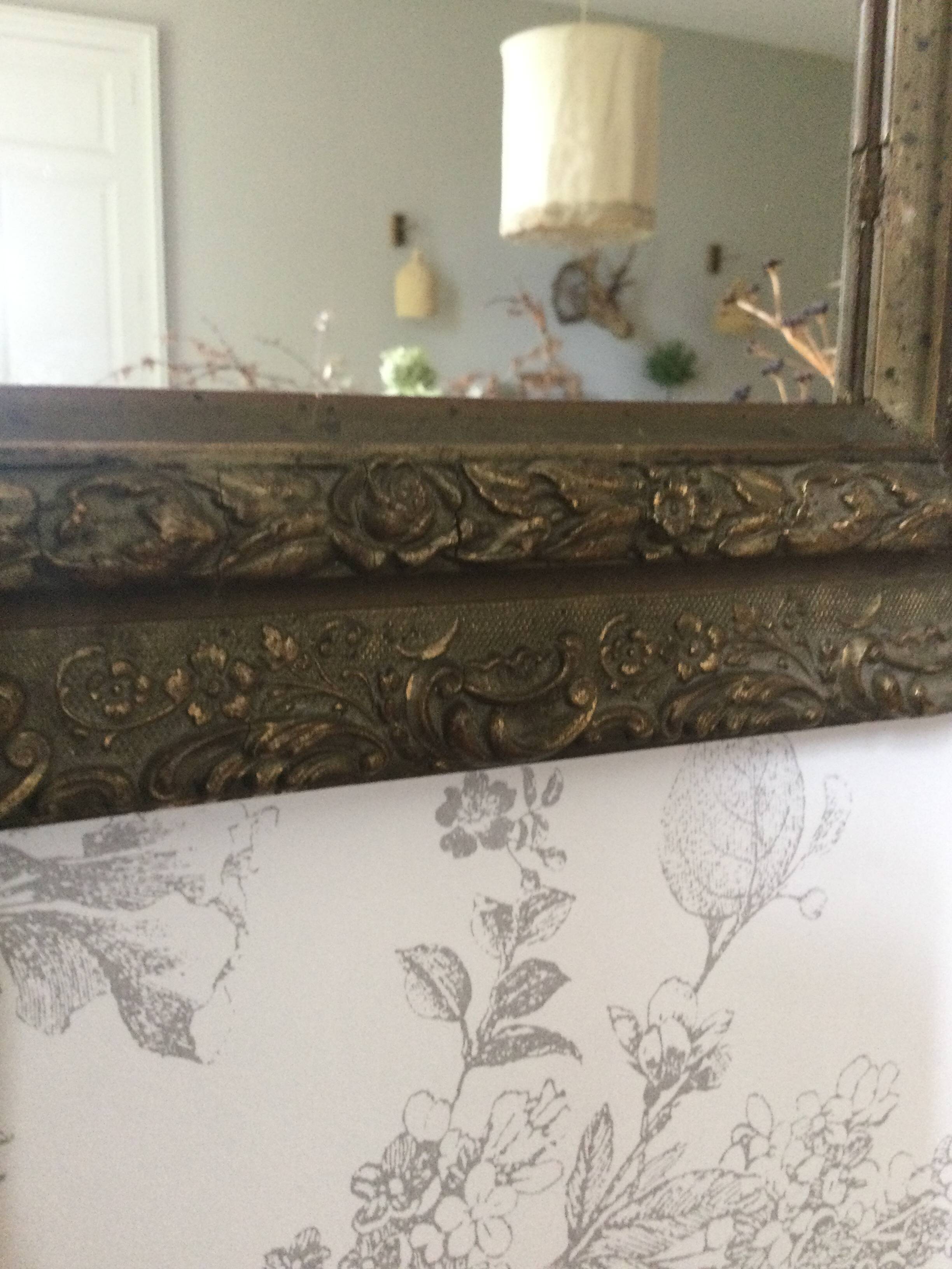 Antique gold mirror