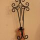 Pair of vintage black metal sconces