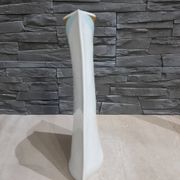 Vase parchment, white porcelain decorated, designed by J. van Loon, Rosenthal, Germany, 1980s.