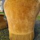 Ensemble de fauteuils crapaud et pouf jaune vintage