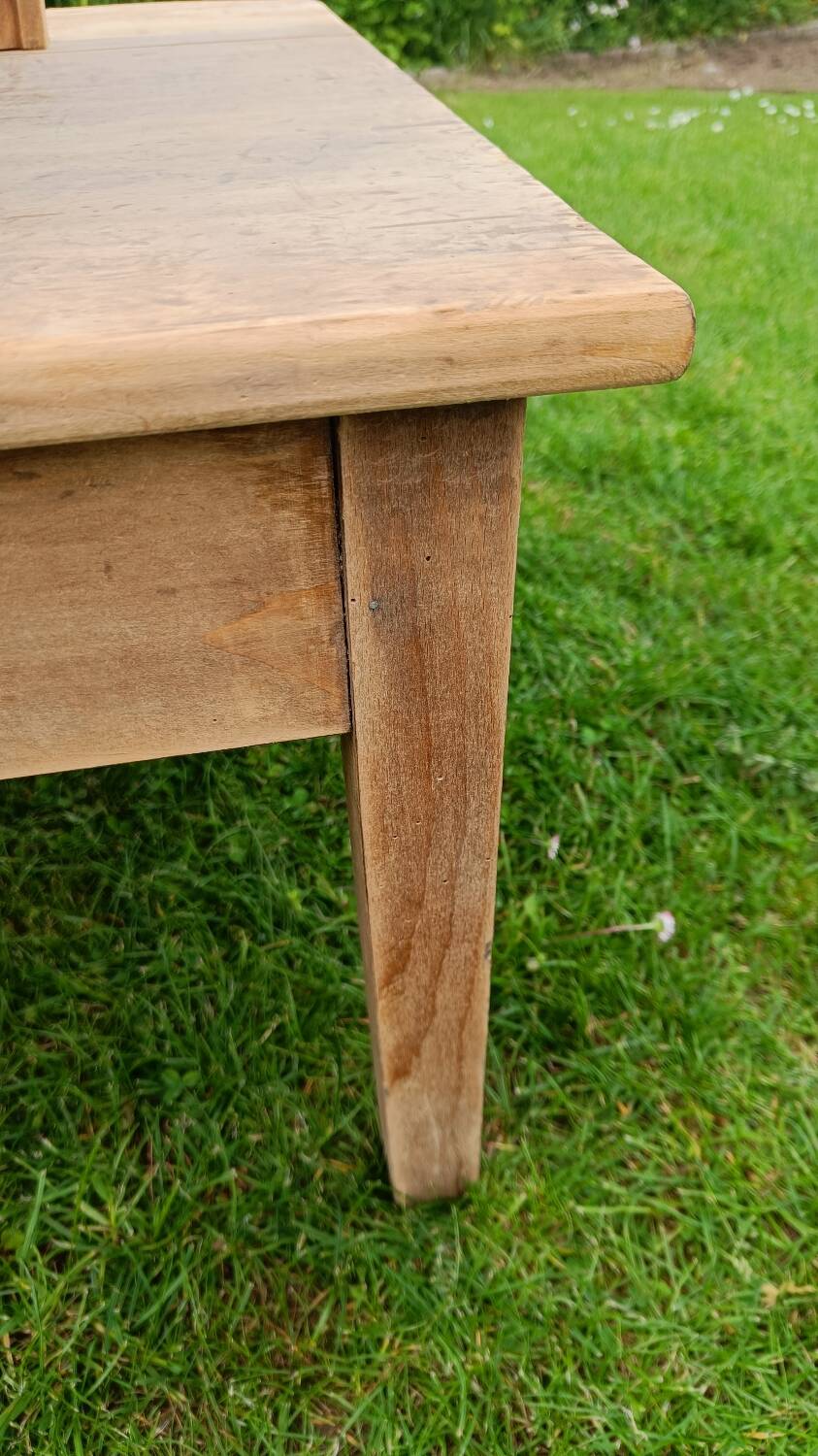 Raw wood coffee table