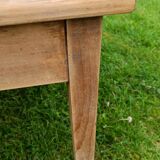 Raw wood coffee table