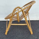 Armchair child wicker shell 70s