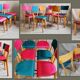 Set 6 vintage bistro chairs from the 50s