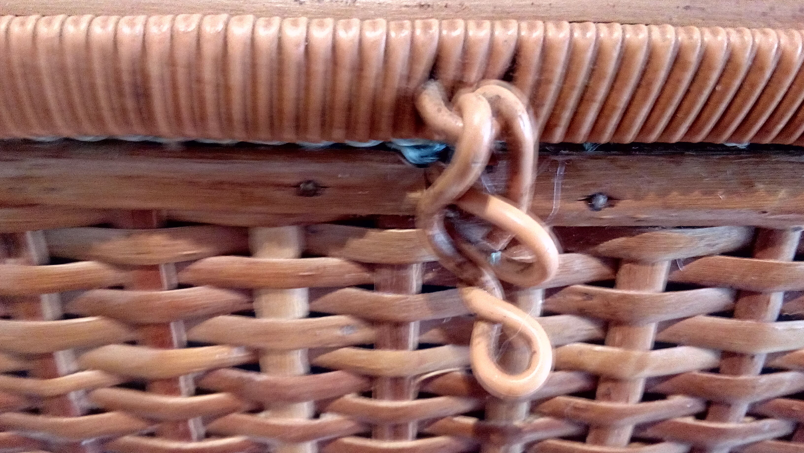 Vintage wicker sewing box