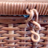 Vintage wicker sewing box