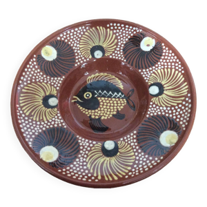 Plat en terre cuite vernissée