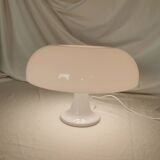 White plastic mushroom lamp