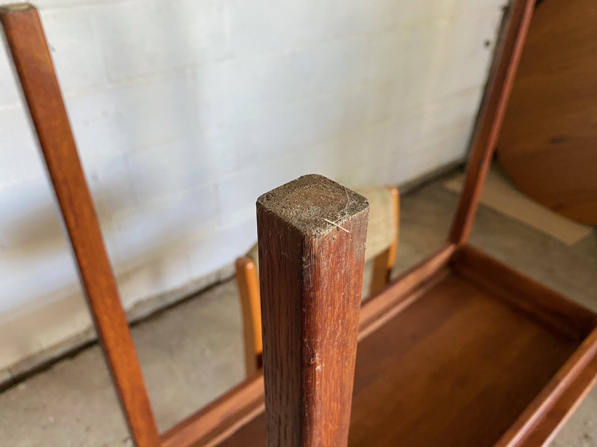 Console table in solid oak 1980