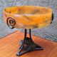 Coupe à fruits en verre et fer forgé