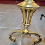 Chenets en bronze doré