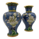 Deux vases vintage émail cloisonné chinois - années 1970-1980