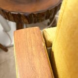 Mustard yellow Scandinavian armchair, 1950