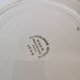 Creil et Montereau round serving dish, blue flower motif
