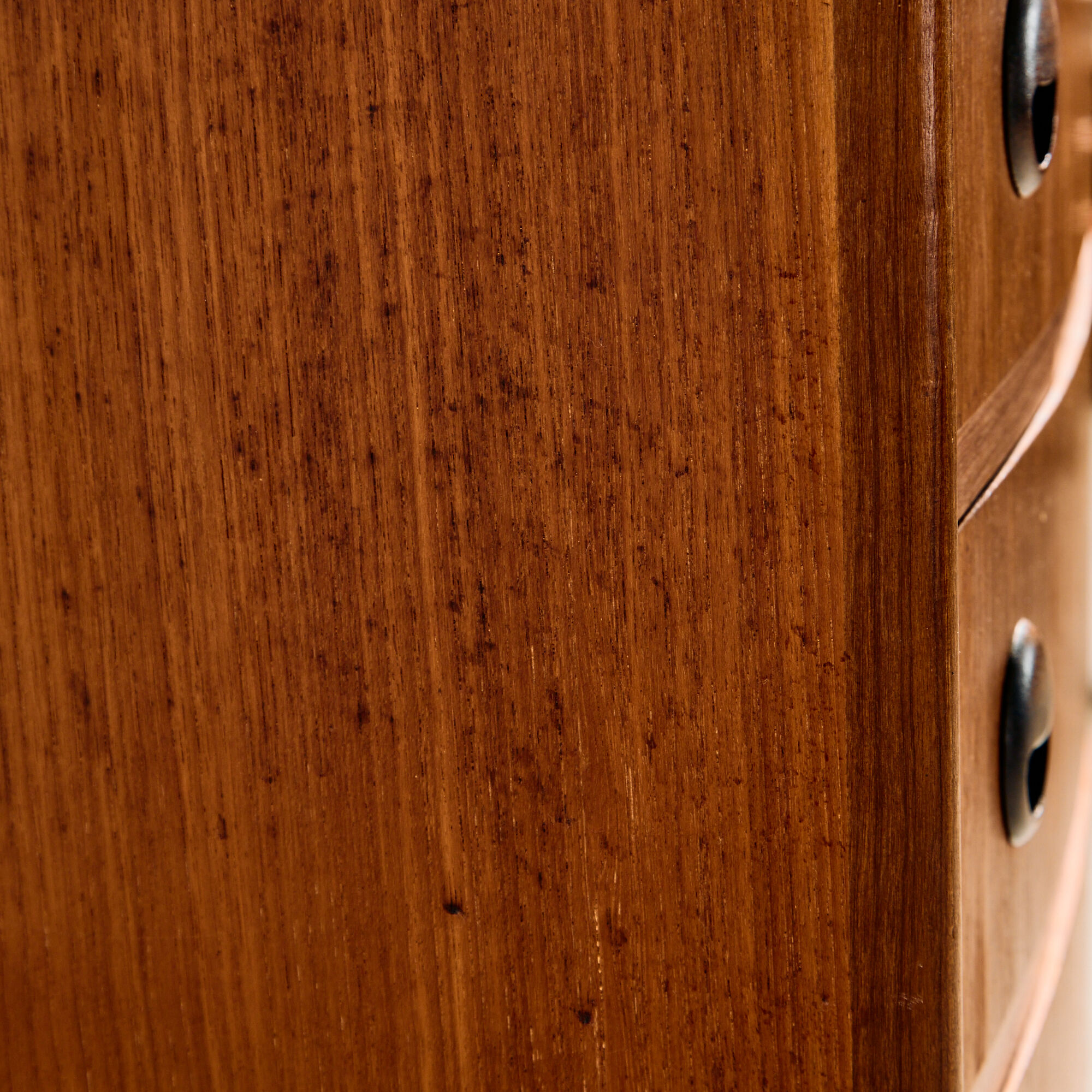 Teak chest of drawers with six drawers