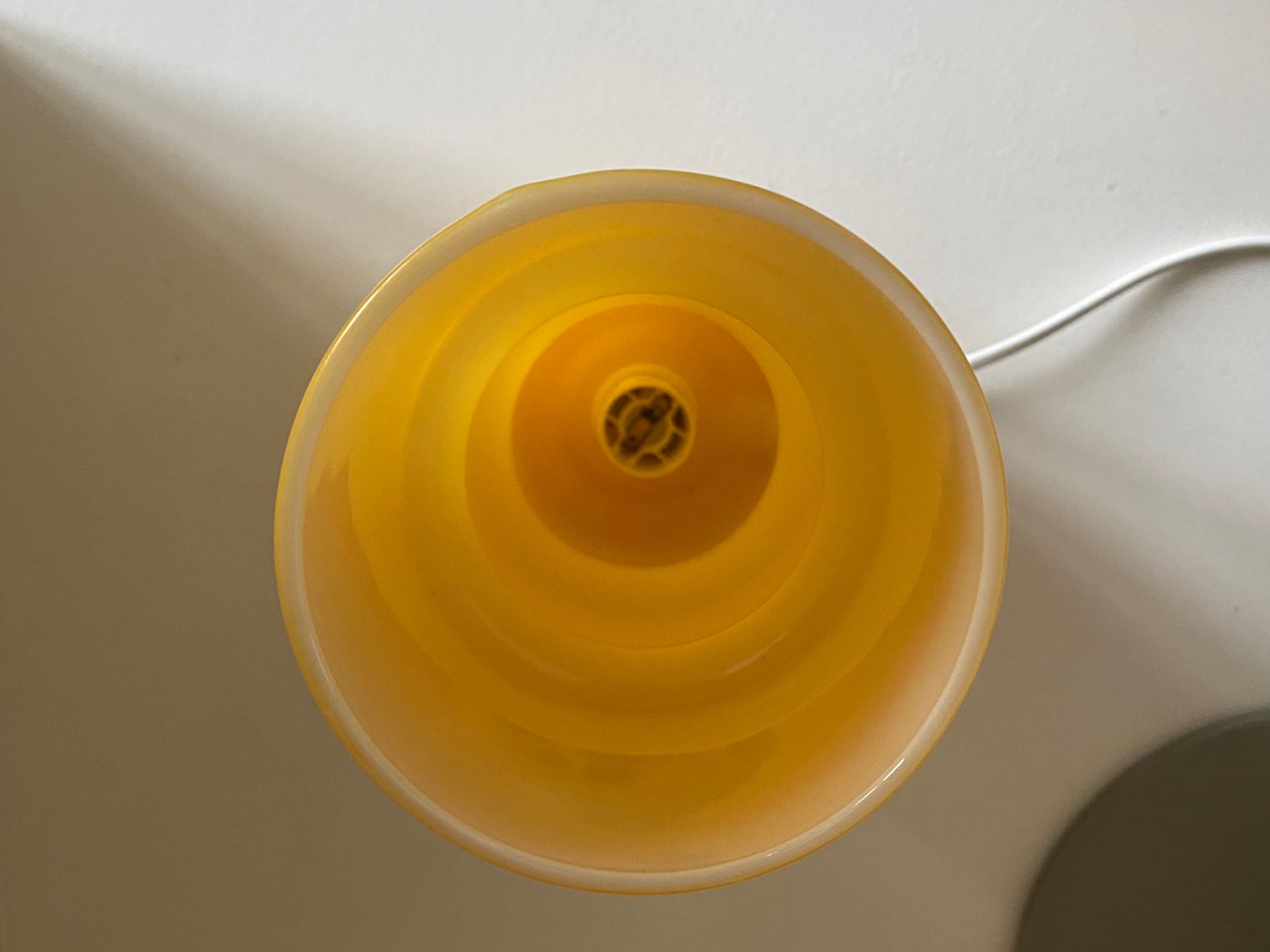 Fitz lamp in yellow glass Habitat vintage cylinder tube lamp