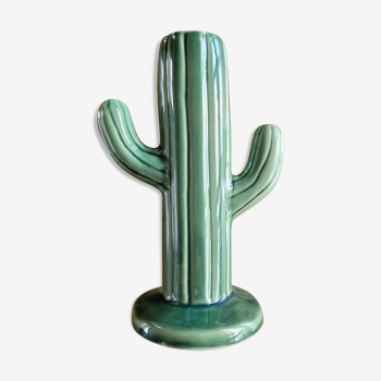 Porcelain cactus candlestick