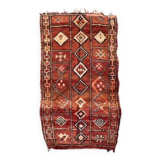 Brown Zemmour Berber rug - 211 x 123 cm.