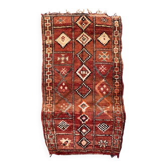 Tapis Berbère Zemmour marron - 211 x 123 cm.