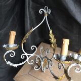 Pair of wrought iron appliques in working order.