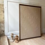 Taupe textured painting