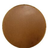 Vintage 70s round pine mirror Swedish design