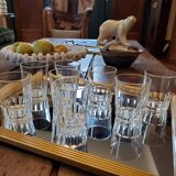 8 50's water glasses