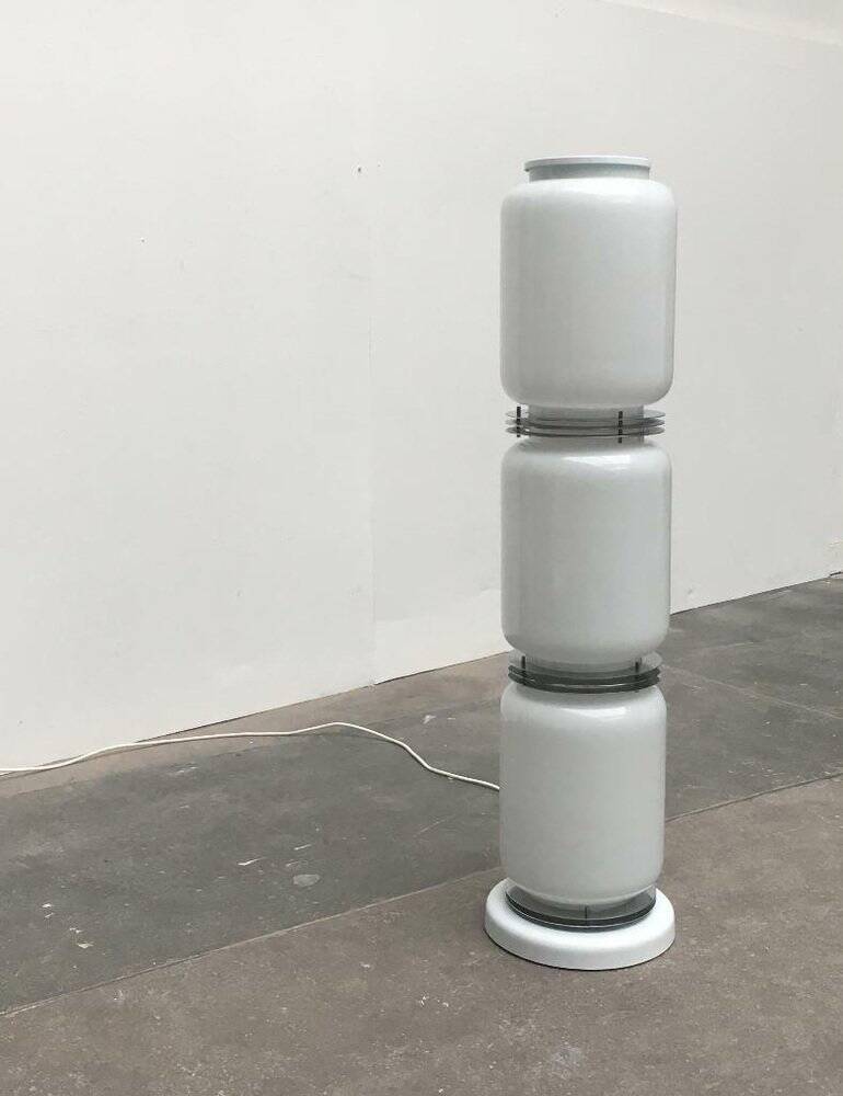 Mid-century Italian space age glass floor lamp from the 1960s.