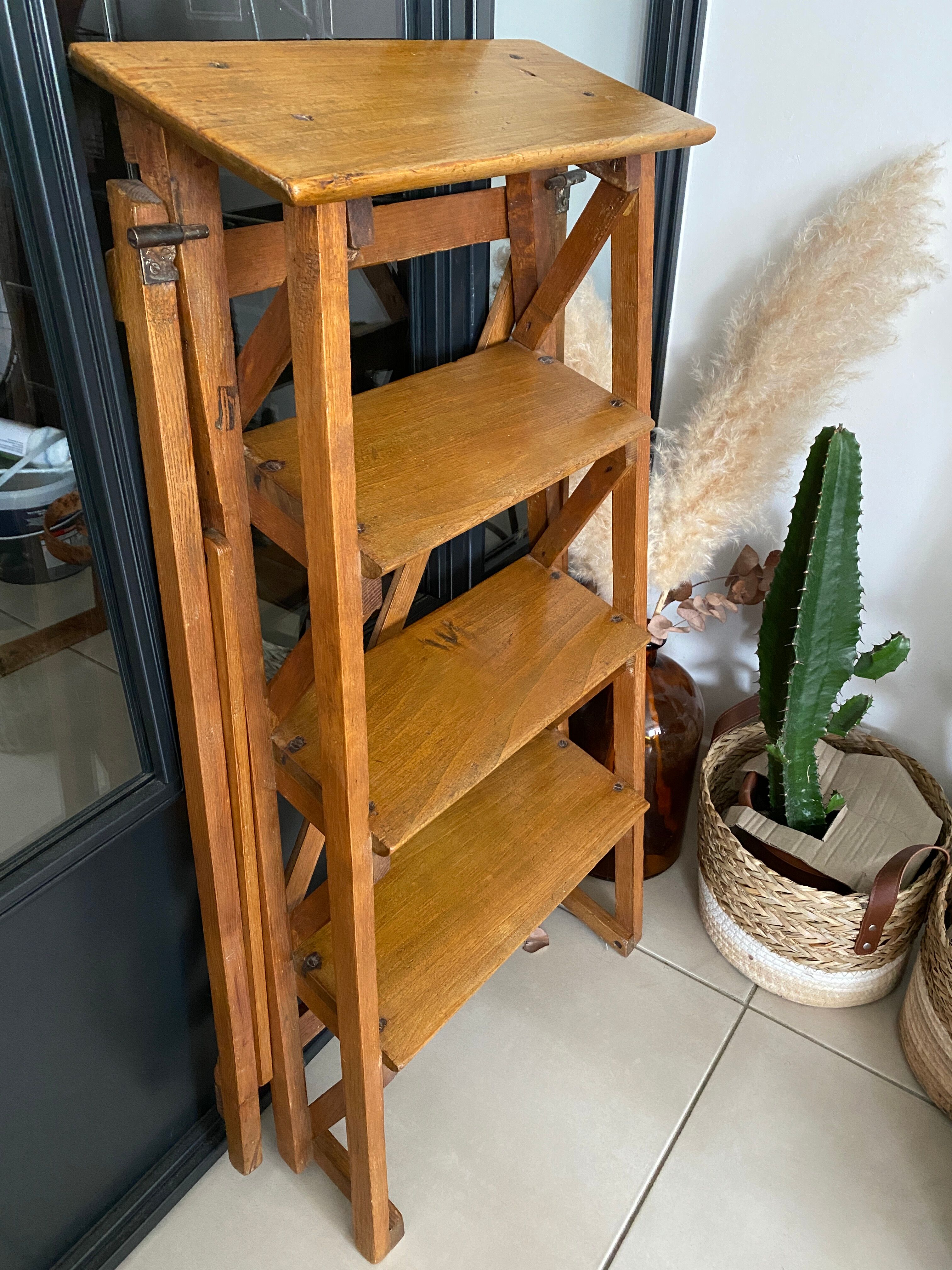 Vintage wooden stepladder