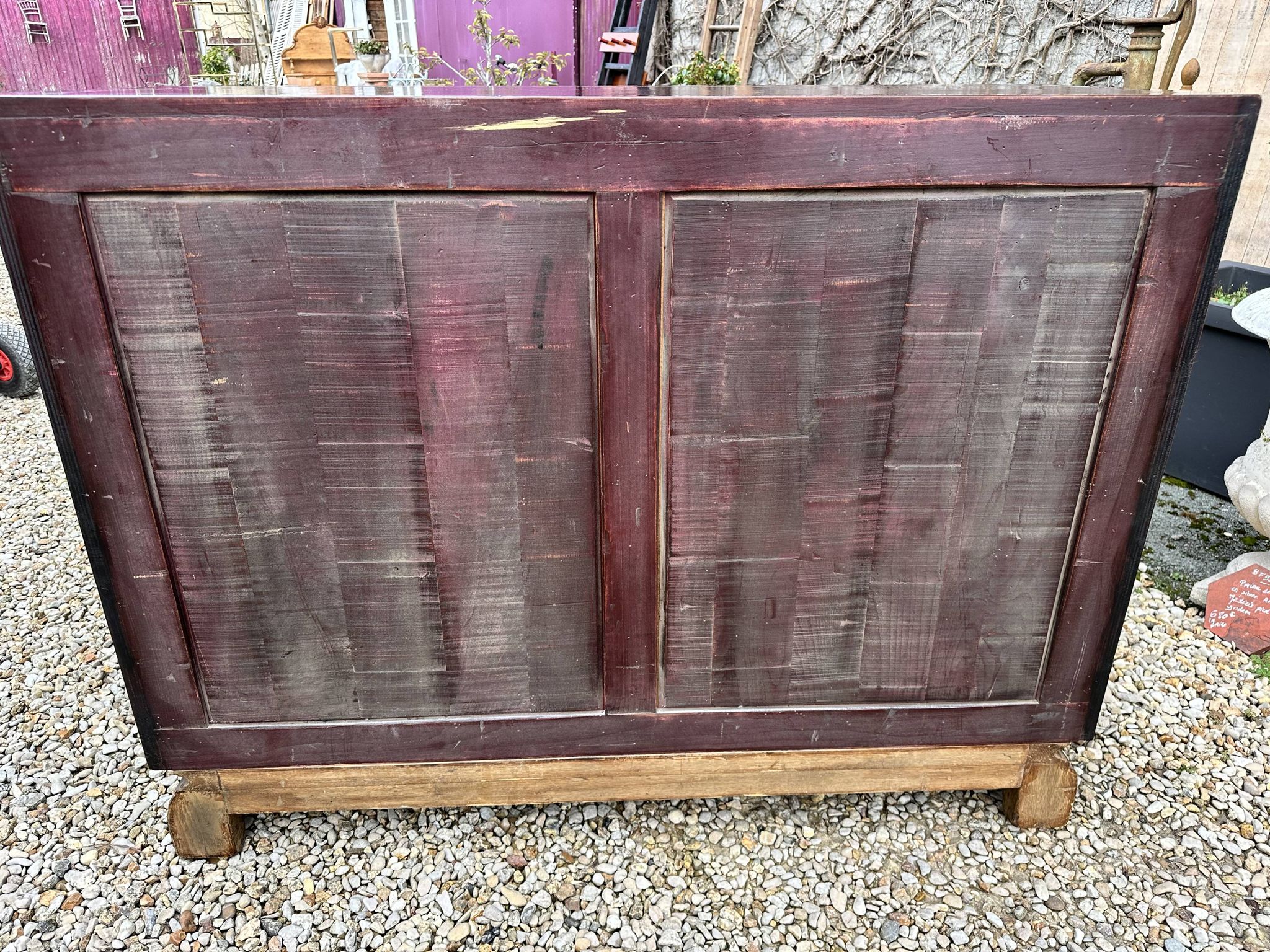 1950's lacquered wood and brass sideboard