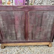 1950's lacquered wood and brass sideboard