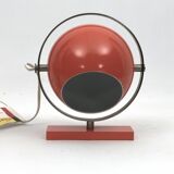 3 lampes de table globe orange des années 60 Stilux Milano modèle Saba
