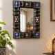 Polychrome ceramic mirror with cabochons — Jules Guérin